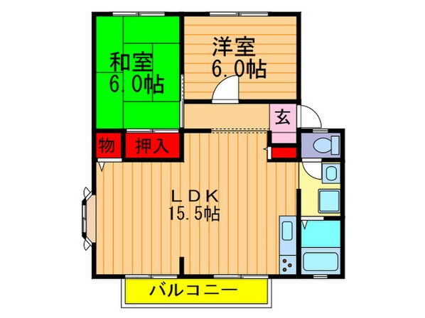 サンアレイ下野Ⅱの物件間取画像